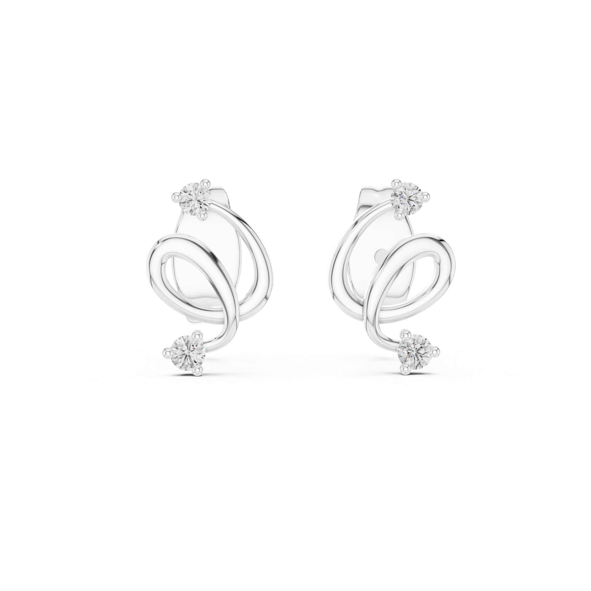 Round Stud Lab Grown Diamond Earrings