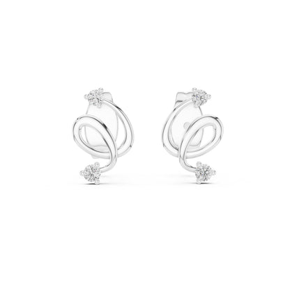 Round Stud Lab Grown Diamond Earrings