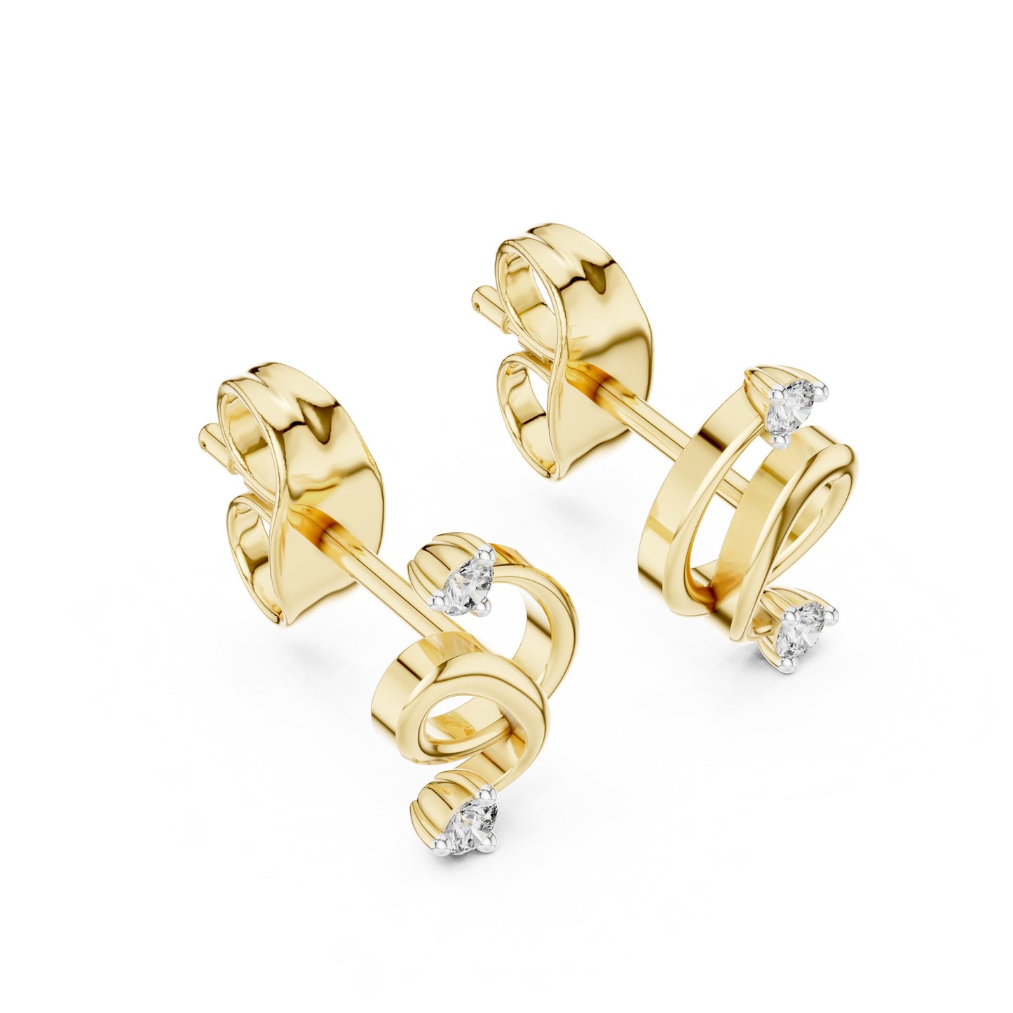 Round Stud Lab Grown Diamond Earrings