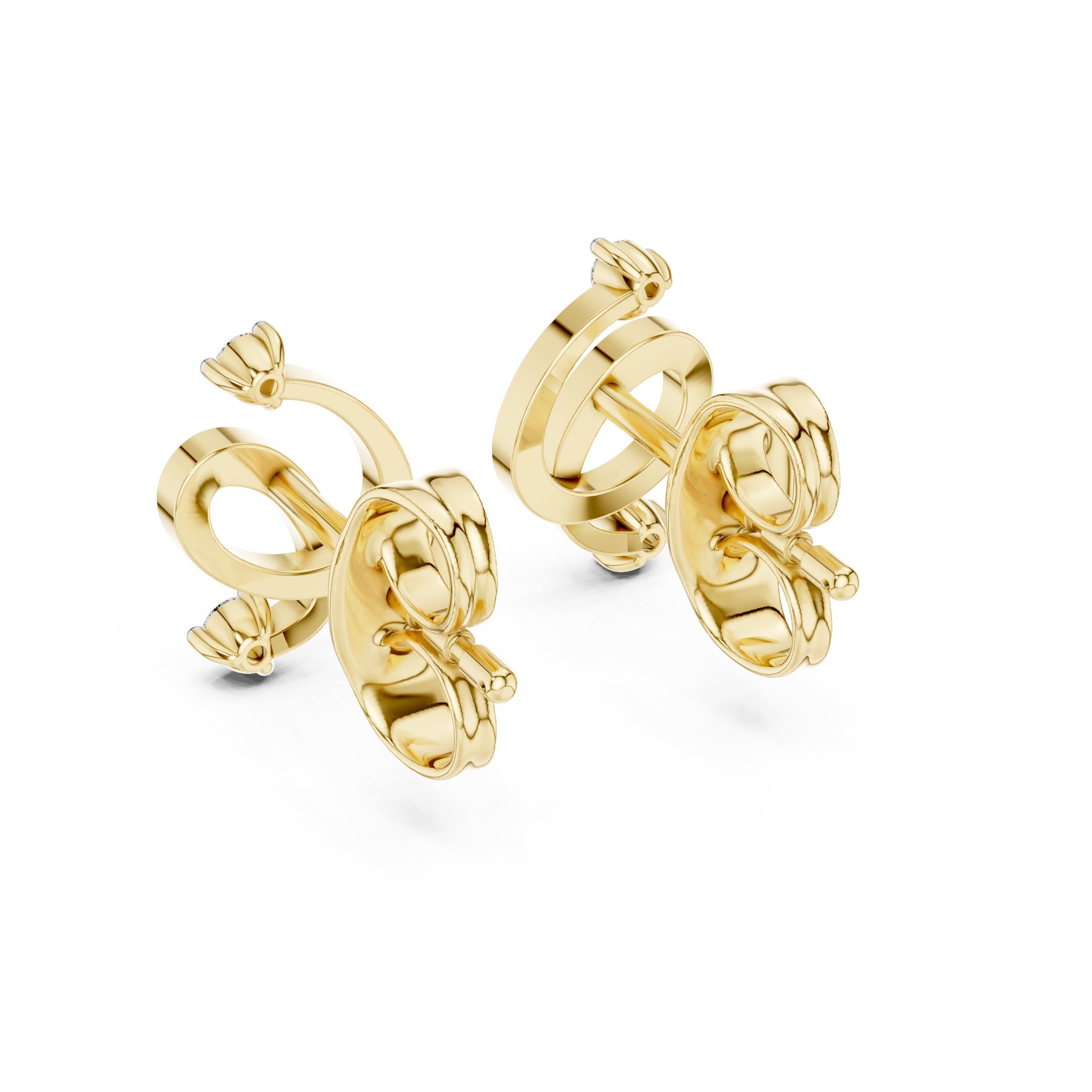 Round Stud Lab Grown Diamond Earrings