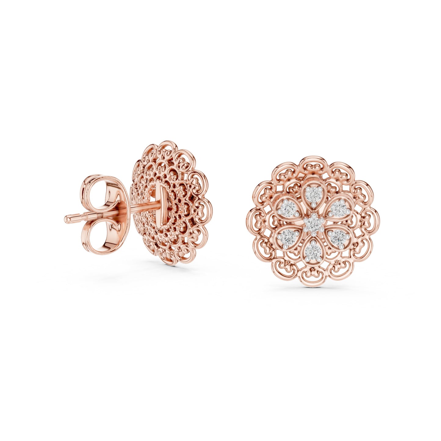 Mixed Shape Lab Grown Diamond Stud Earrings