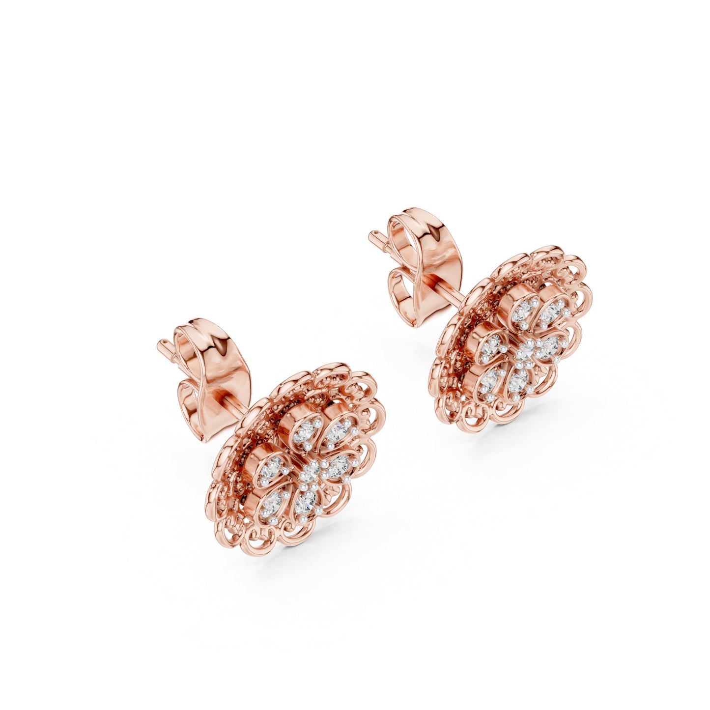 Mixed Shape Lab Grown Diamond Stud Earrings