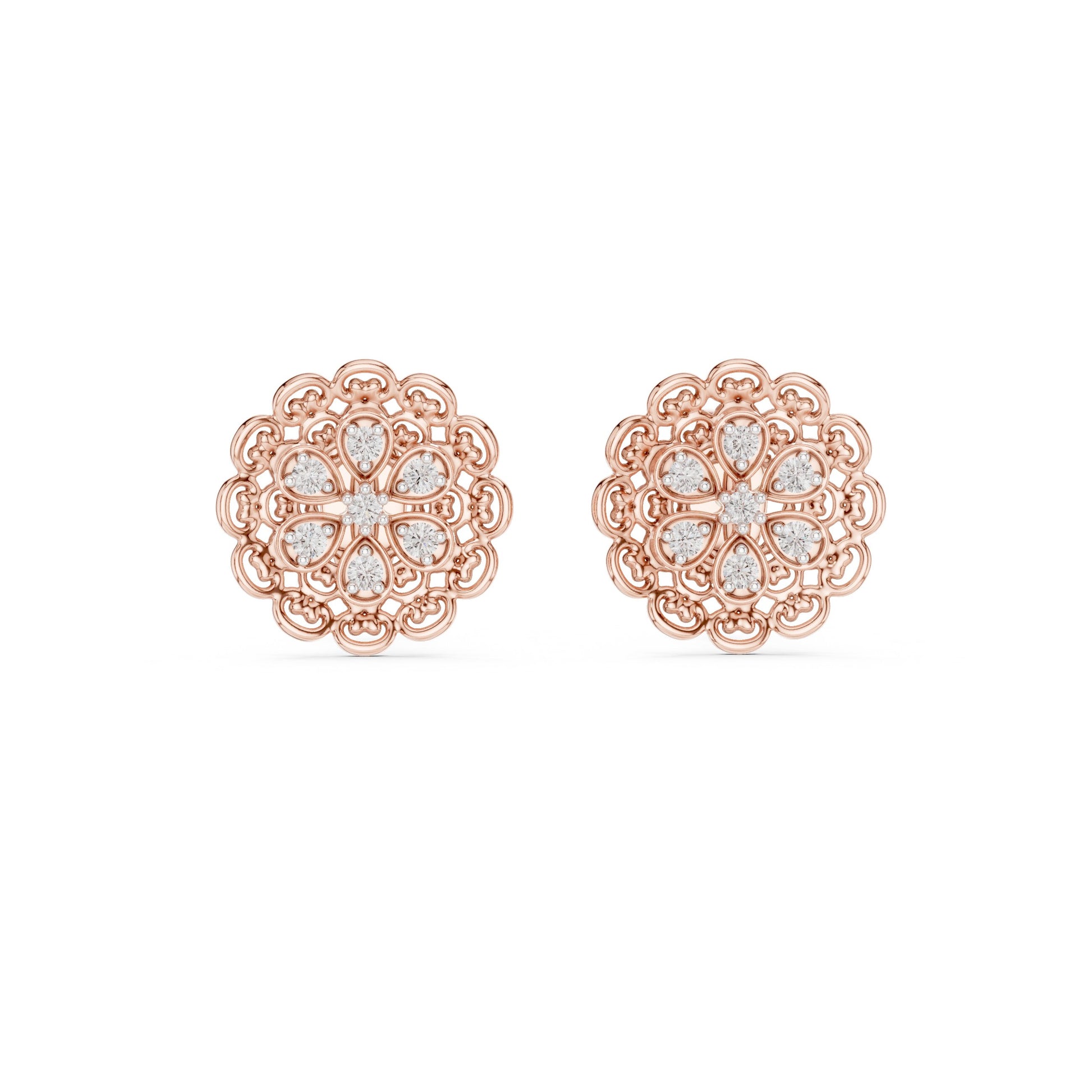 Mixed Shape Lab Grown Diamond Stud Earrings