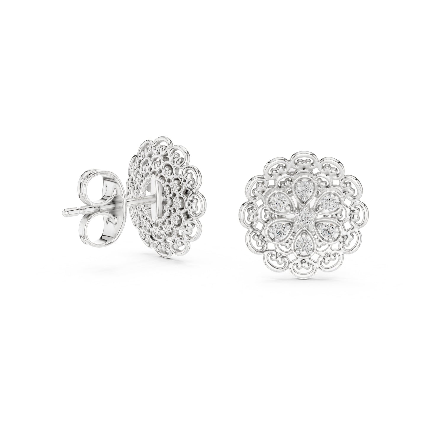 Mixed Shape Lab Grown Diamond Stud Earrings