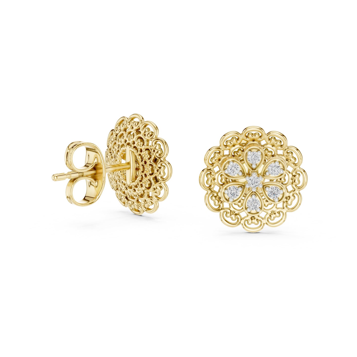 Mixed Shape Lab Grown Diamond Stud Earrings