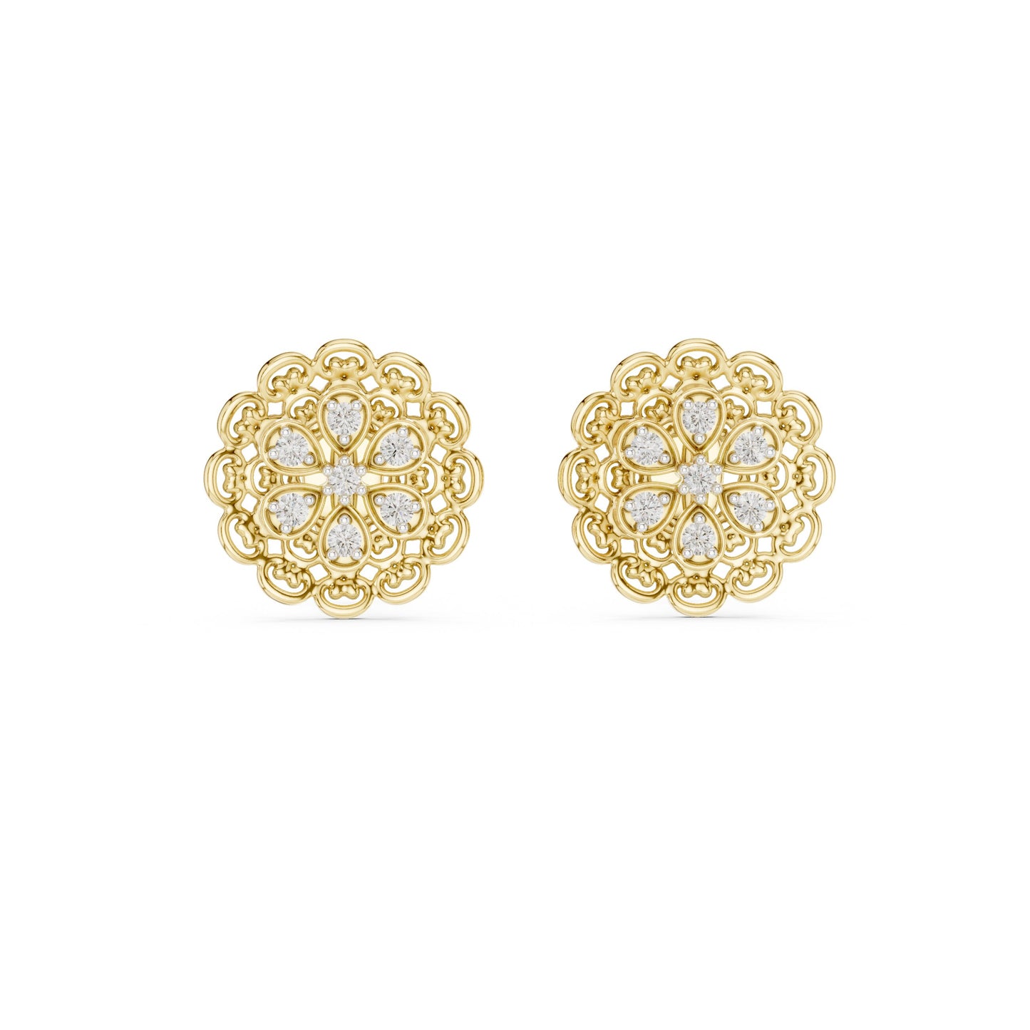 Mixed Shape Lab Grown Diamond Stud Earrings