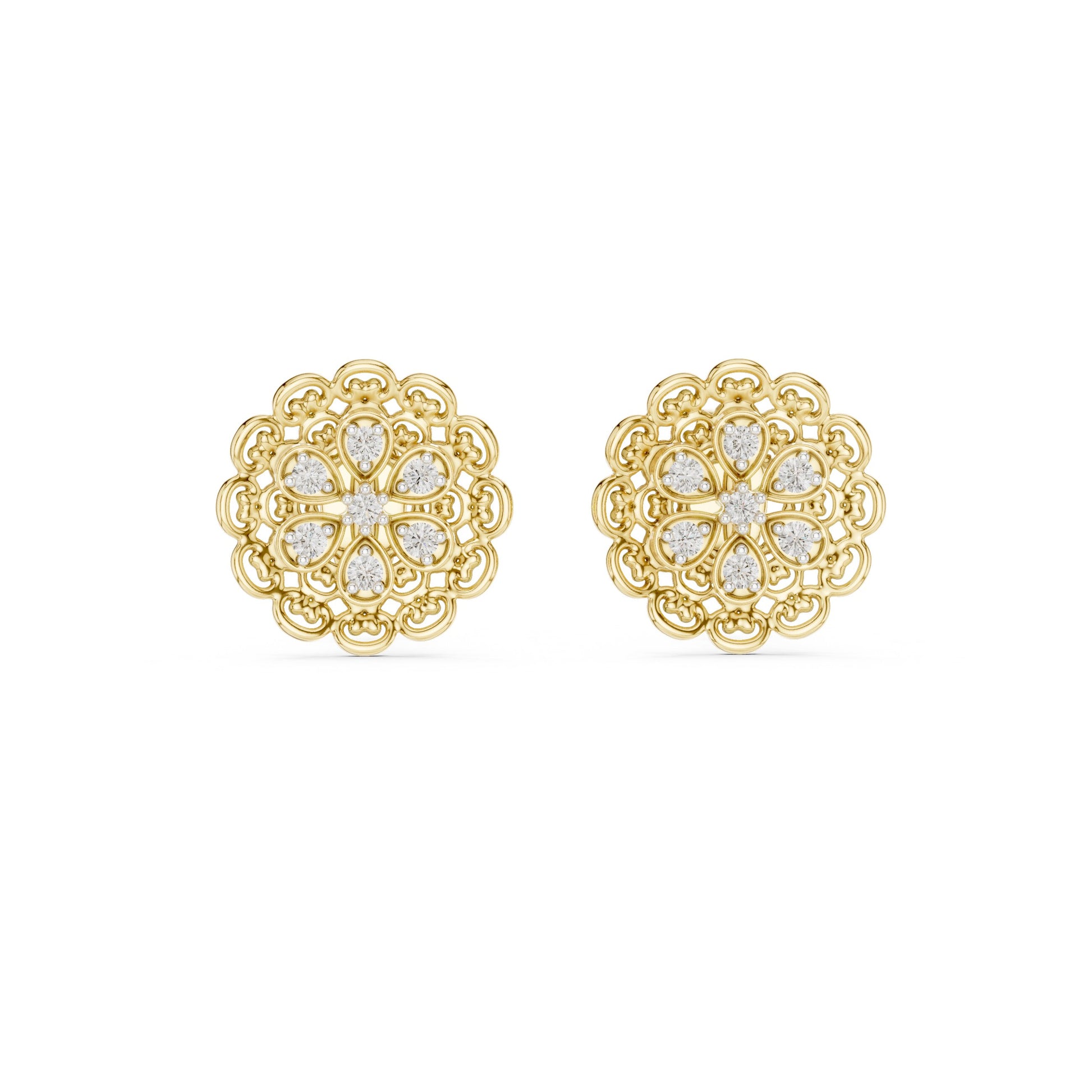 Mixed Shape Lab Grown Diamond Stud Earrings