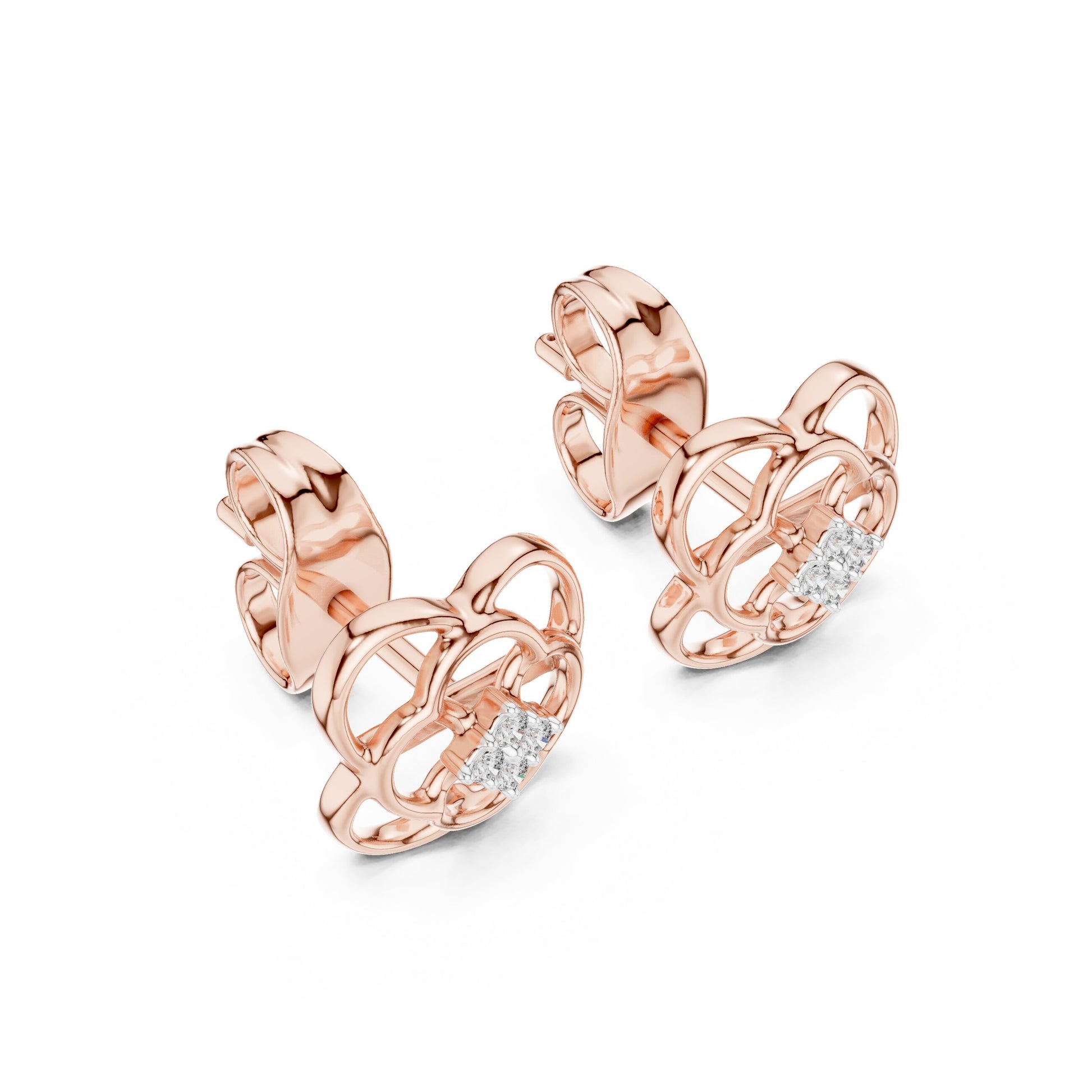 Round Stud Lab Grown Diamond Earrings