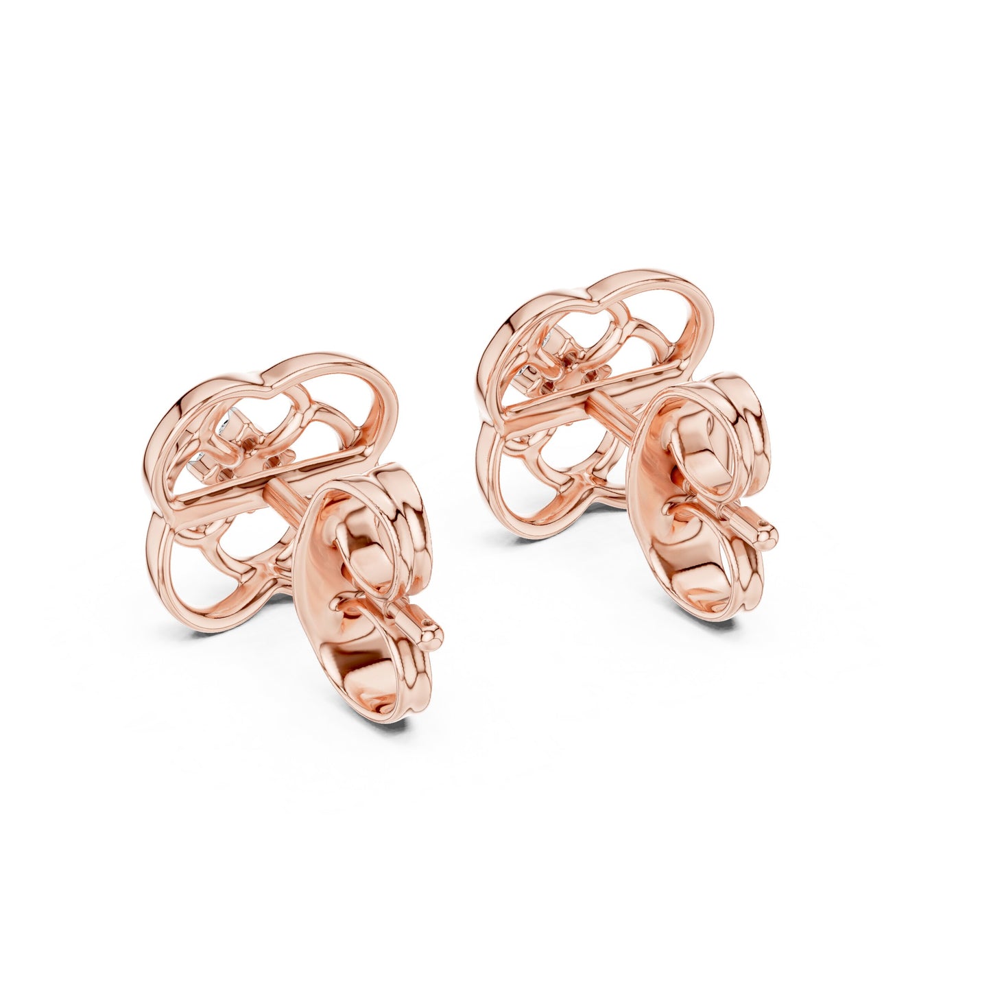 Round Stud Lab Grown Diamond Earrings