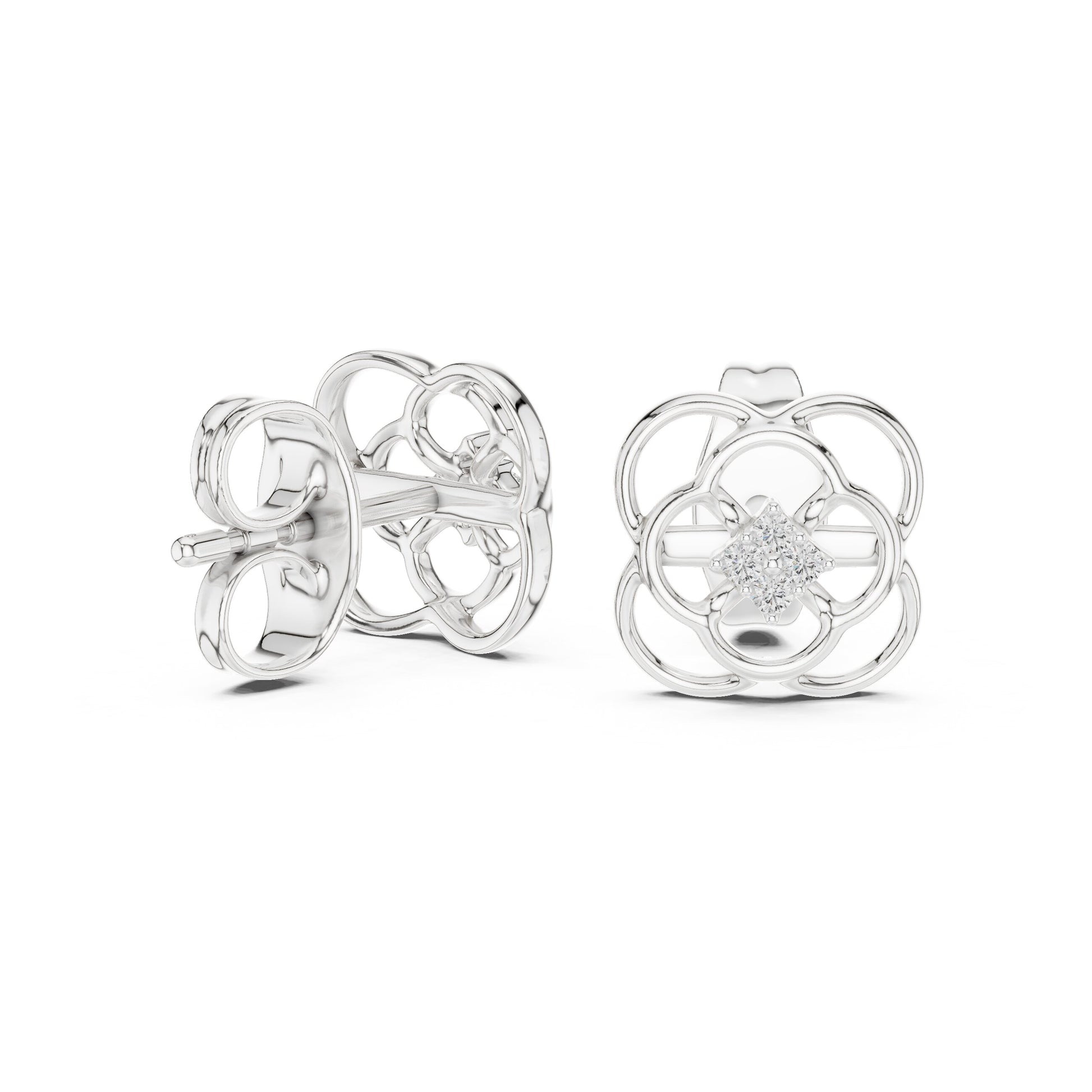 Round Stud Lab Grown Diamond Earrings