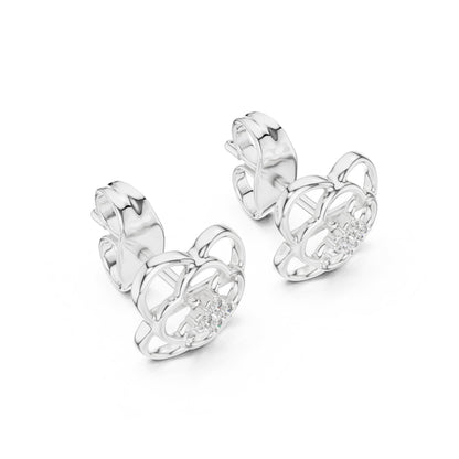 Round Stud Lab Grown Diamond Earrings