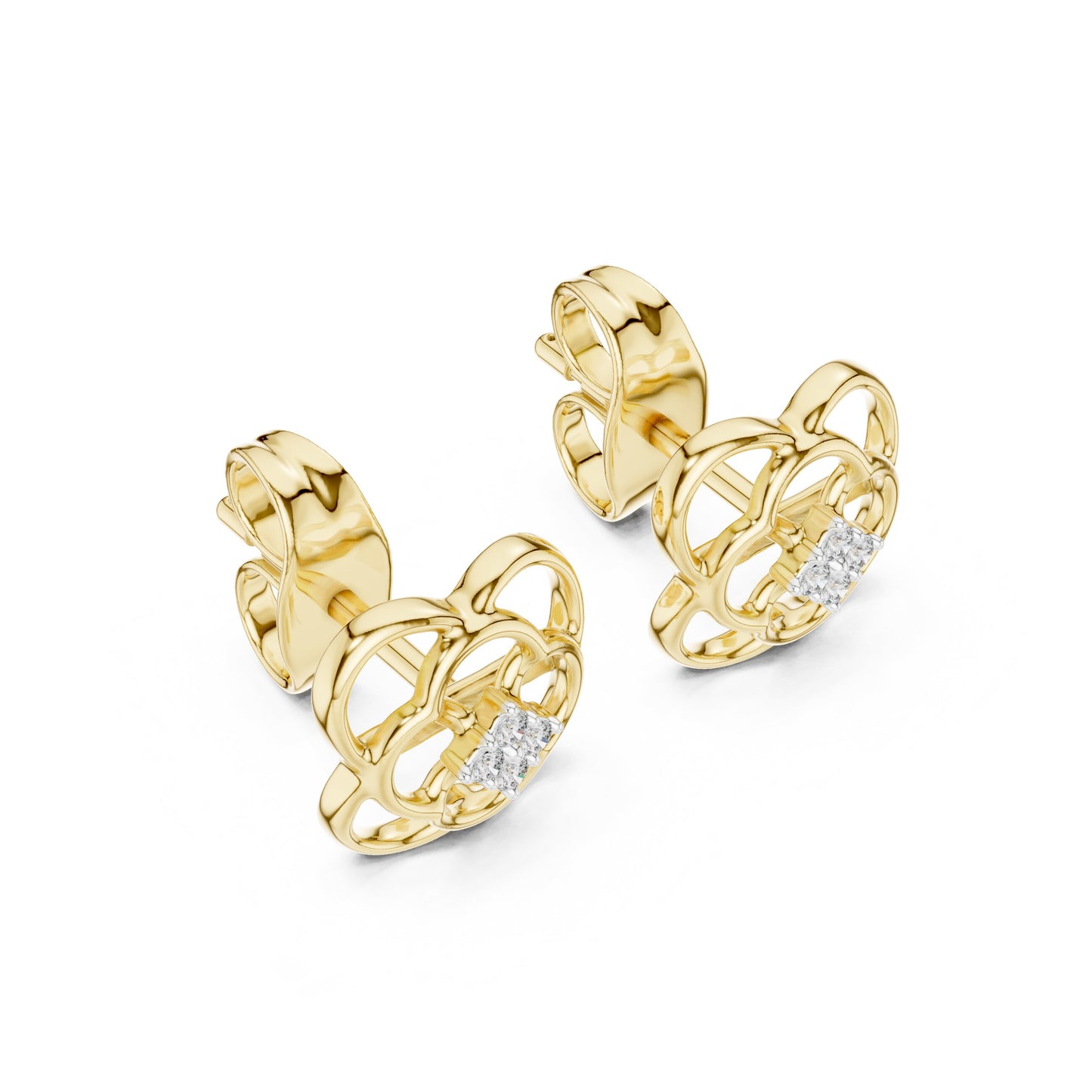 Round Stud Lab Grown Diamond Earrings