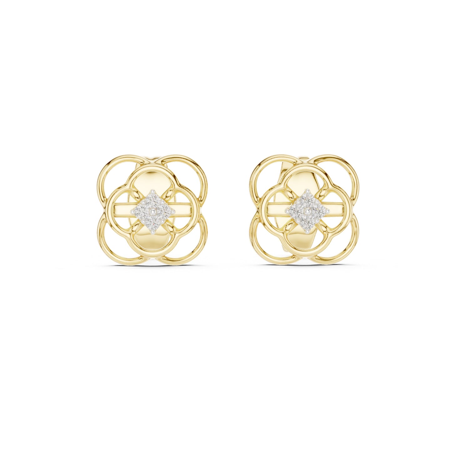 Round Stud Lab Grown Diamond Earrings