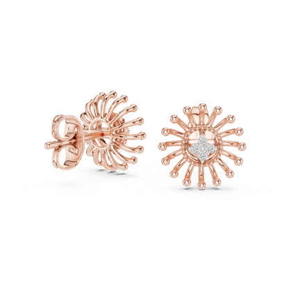Round Stud Lab Grown Diamond Earrings