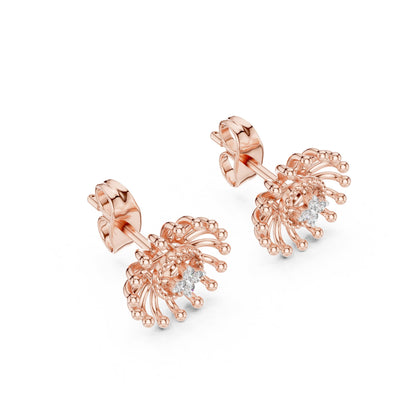 Round Stud Lab Grown Diamond Earrings