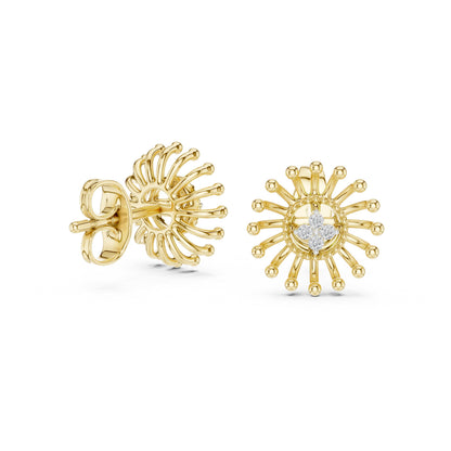 Round Stud Lab Grown Diamond Earrings