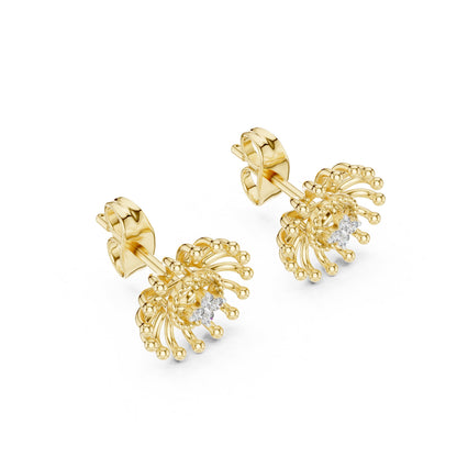 Round Stud Lab Grown Diamond Earrings