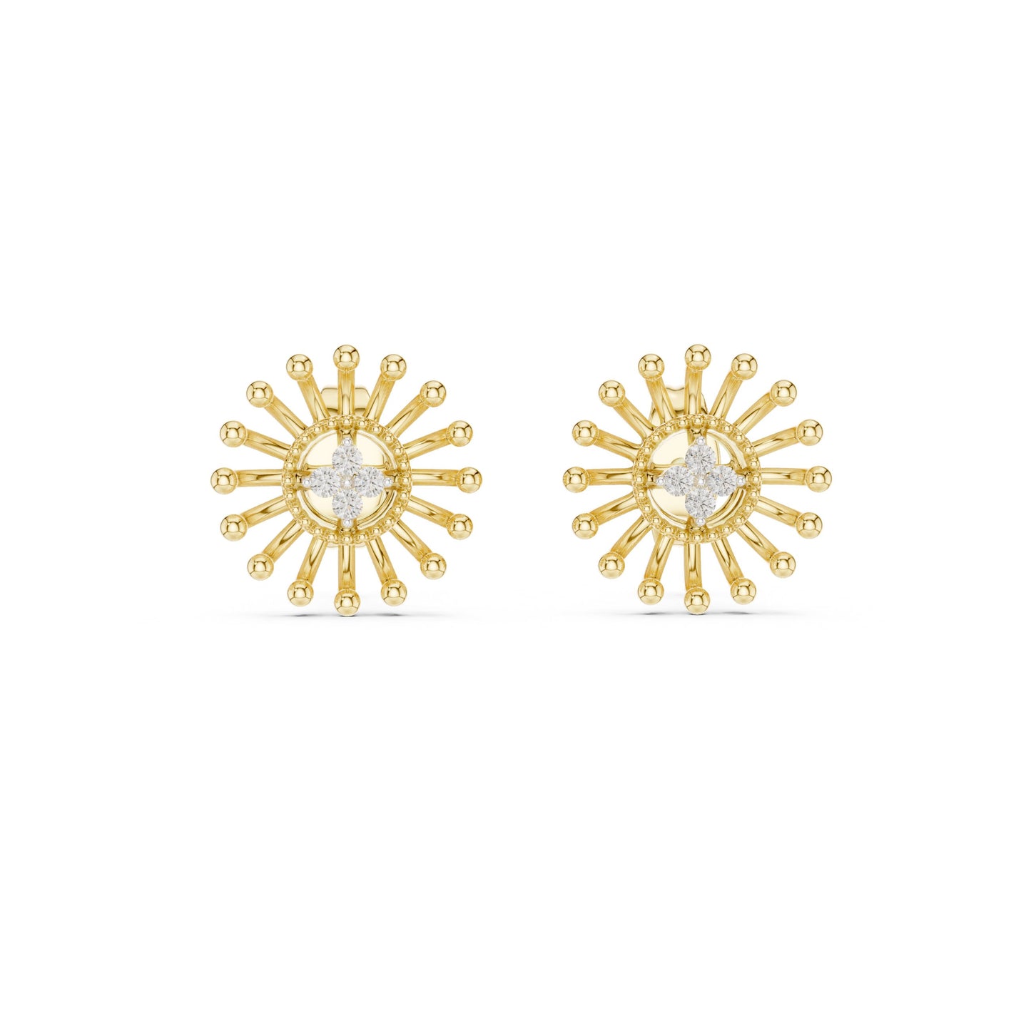 Round Stud Lab Grown Diamond Earrings
