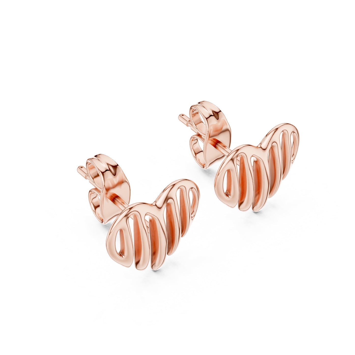 Heart Stud Lab Grown Diamond Earrings