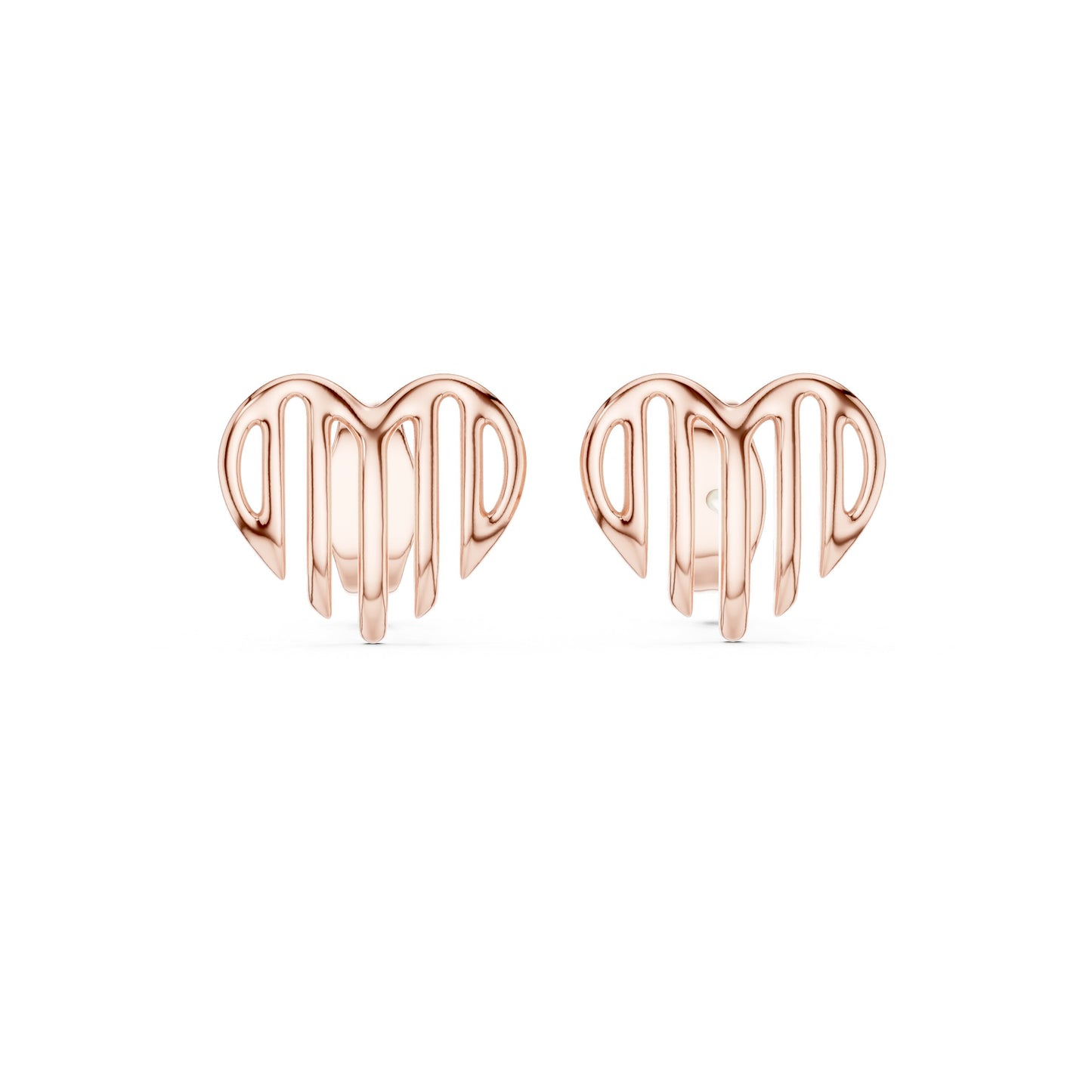 Heart Stud Lab Grown Diamond Earrings