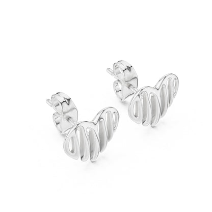 Heart Stud Lab Grown Diamond Earrings