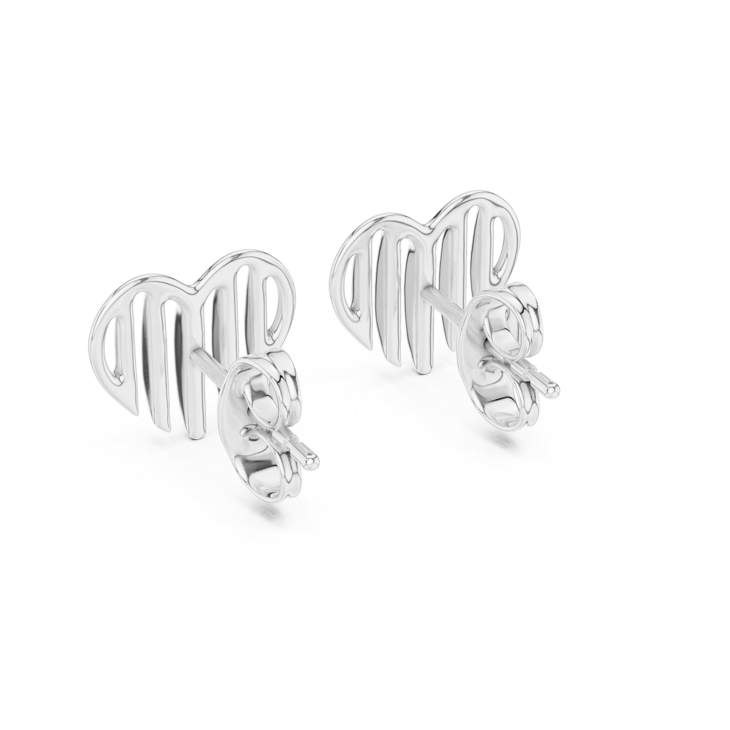Heart Stud Lab Grown Diamond Earrings