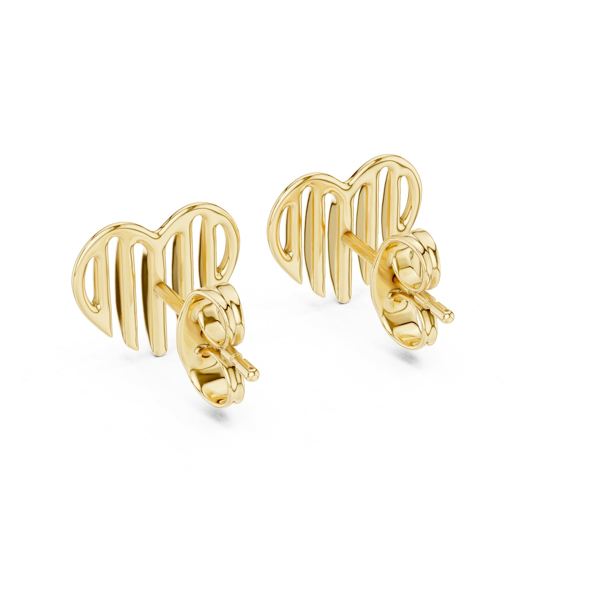 Heart Stud Lab Grown Diamond Earrings