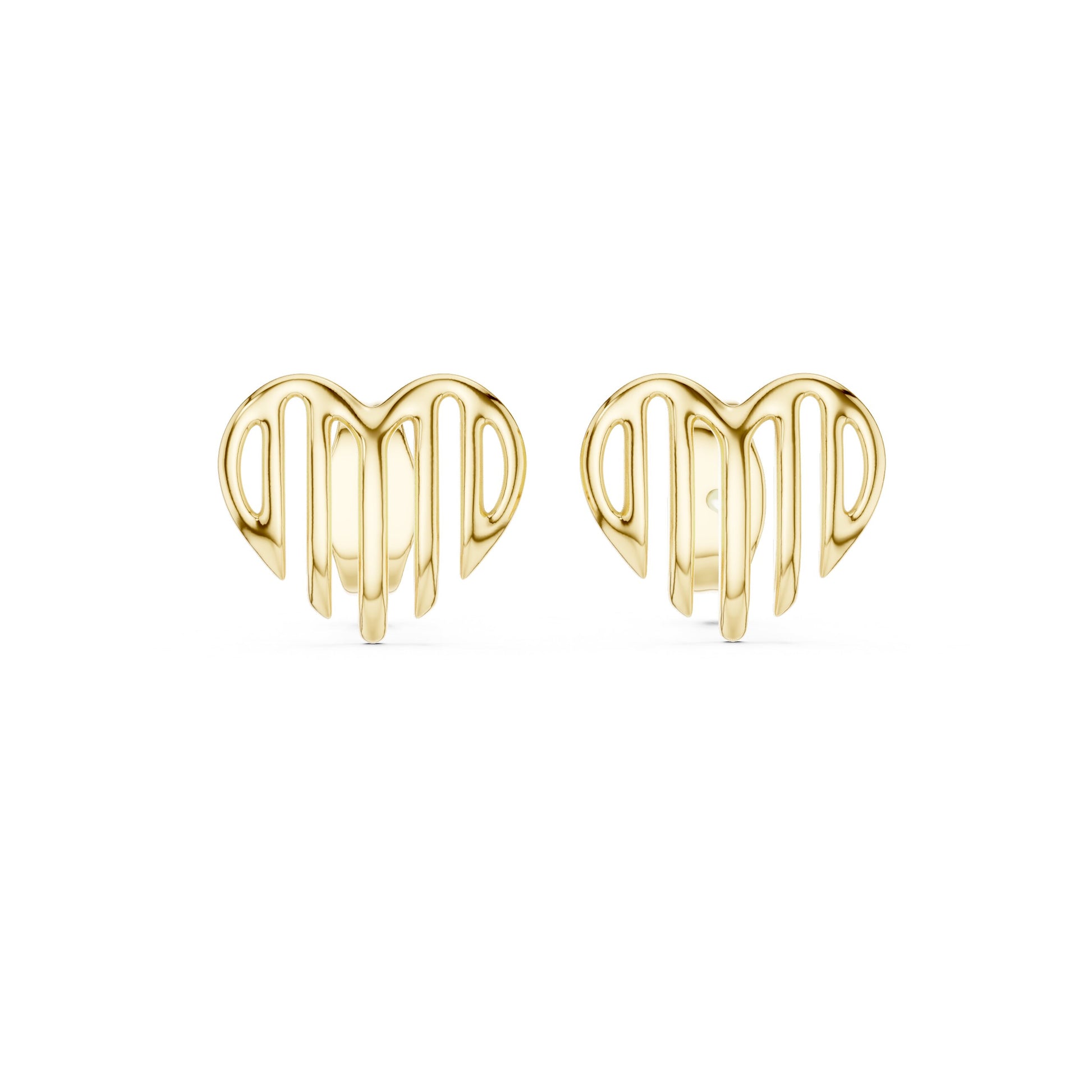 Heart Stud Lab Grown Diamond Earrings