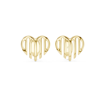 Heart Stud Lab Grown Diamond Earrings