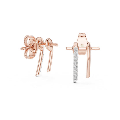 Round Stud Lab Grown Diamond Earrings