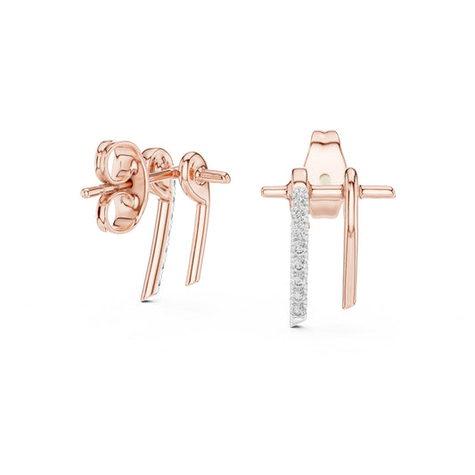 Round Stud Lab Grown Diamond Earrings