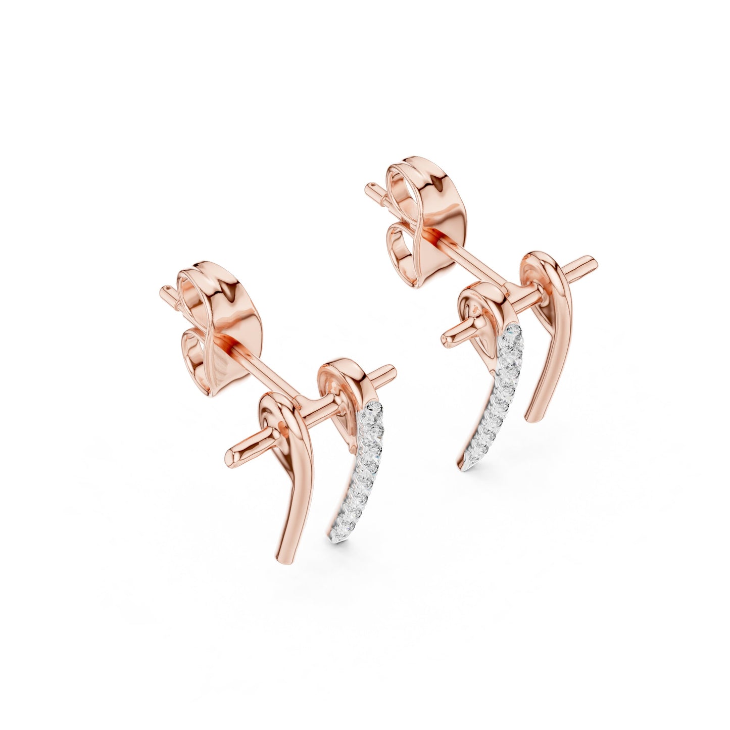 Round Stud Lab Grown Diamond Earrings