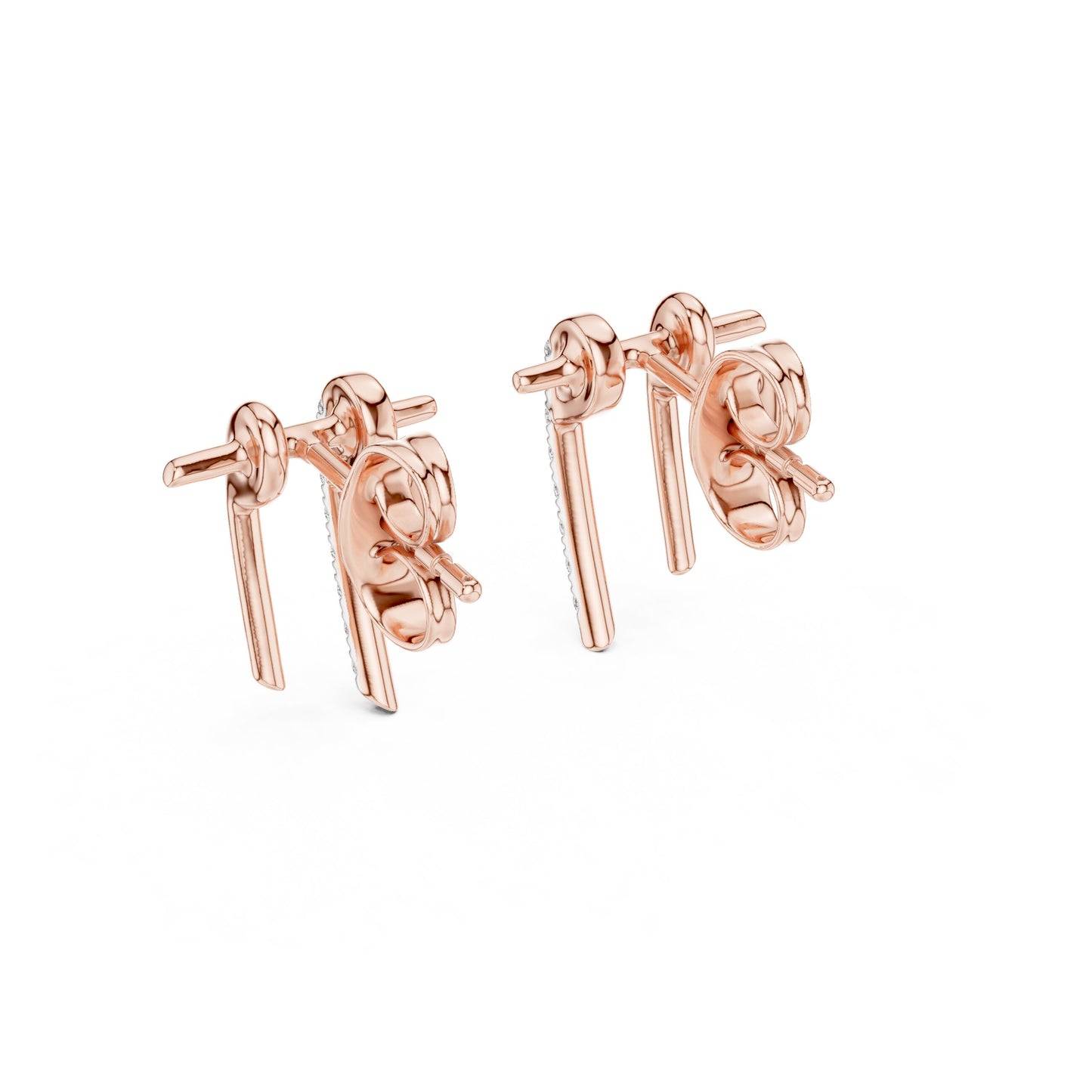 Round Stud Lab Grown Diamond Earrings