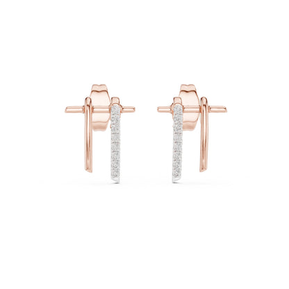 Round Stud Lab Grown Diamond Earrings