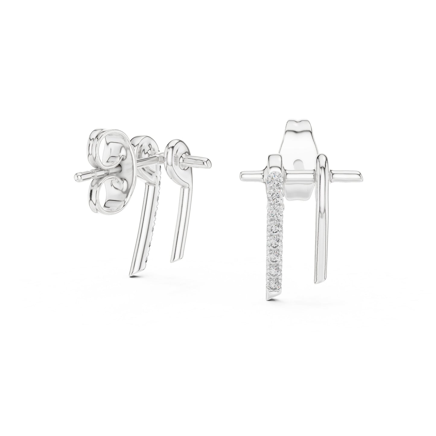 Round Stud Lab Grown Diamond Earrings