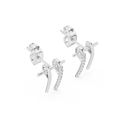 Round Stud Lab Grown Diamond Earrings