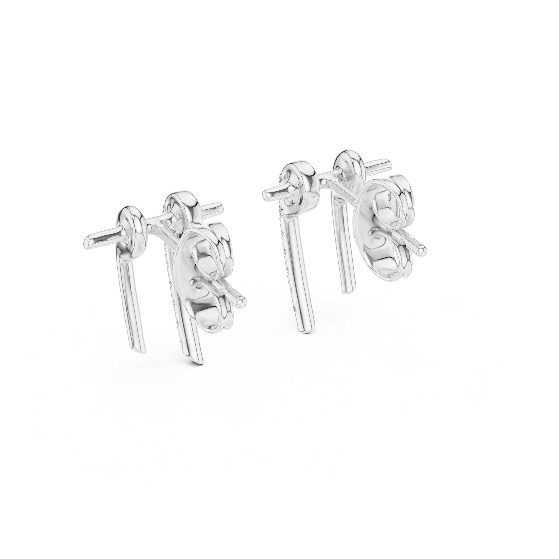 Round Stud Lab Grown Diamond Earrings