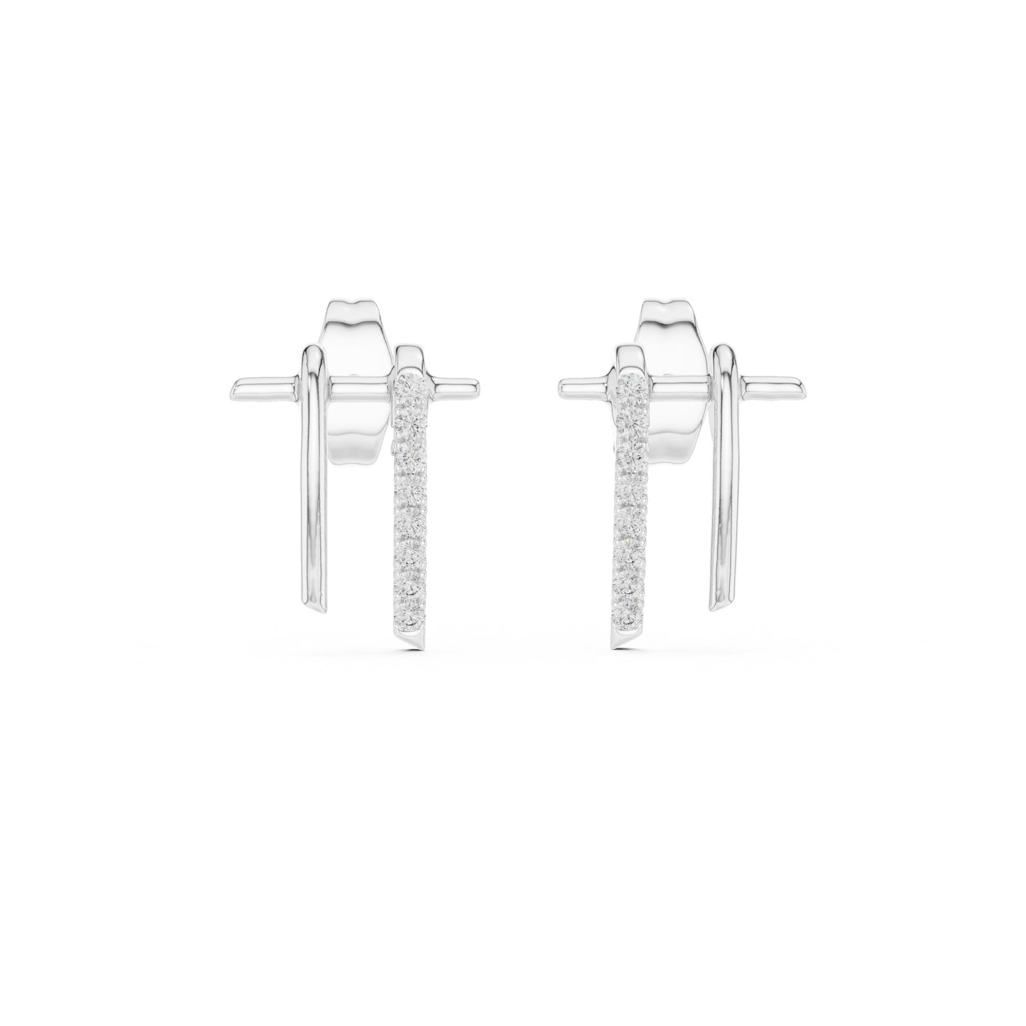Round Stud Lab Grown Diamond Earrings