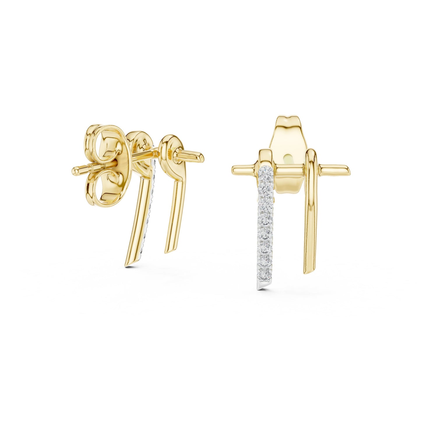 Round Stud Lab Grown Diamond Earrings