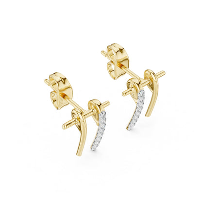 Round Stud Lab Grown Diamond Earrings
