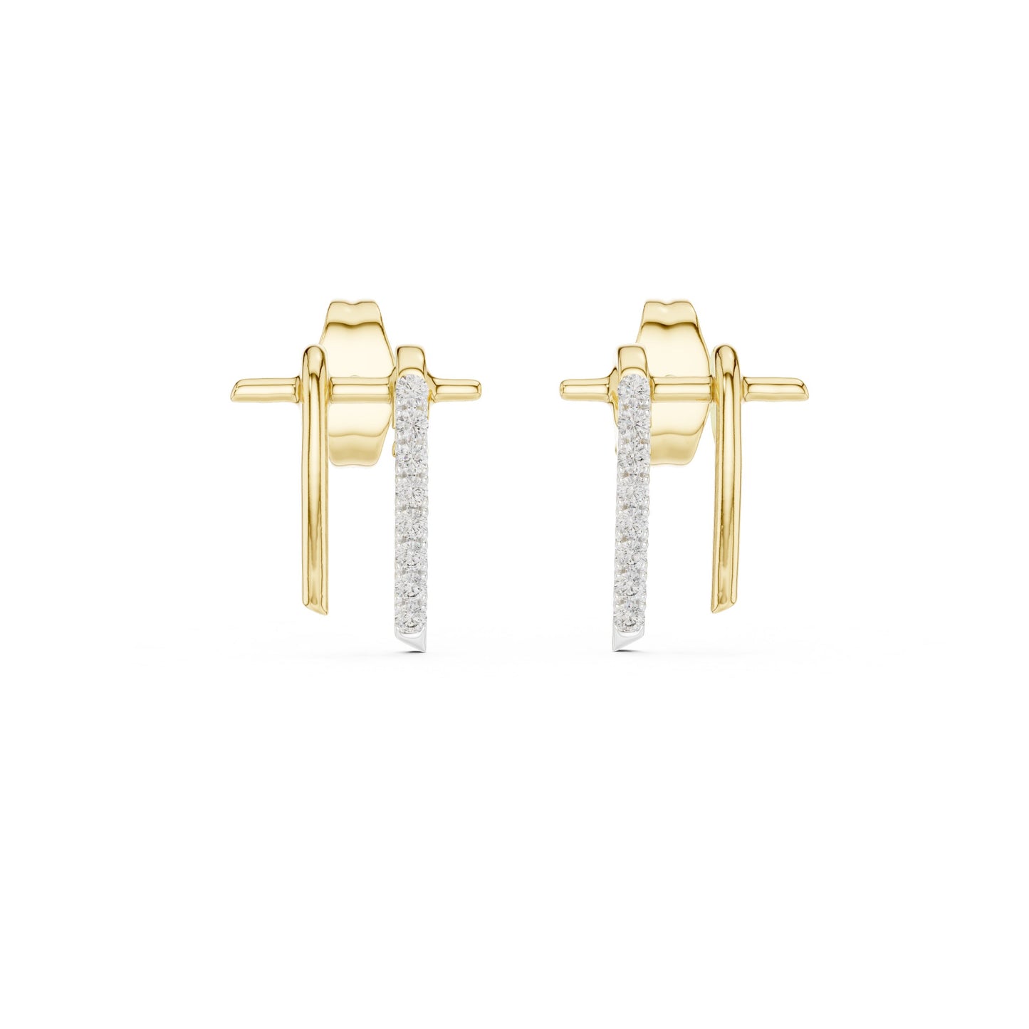 Round Stud Lab Grown Diamond Earrings