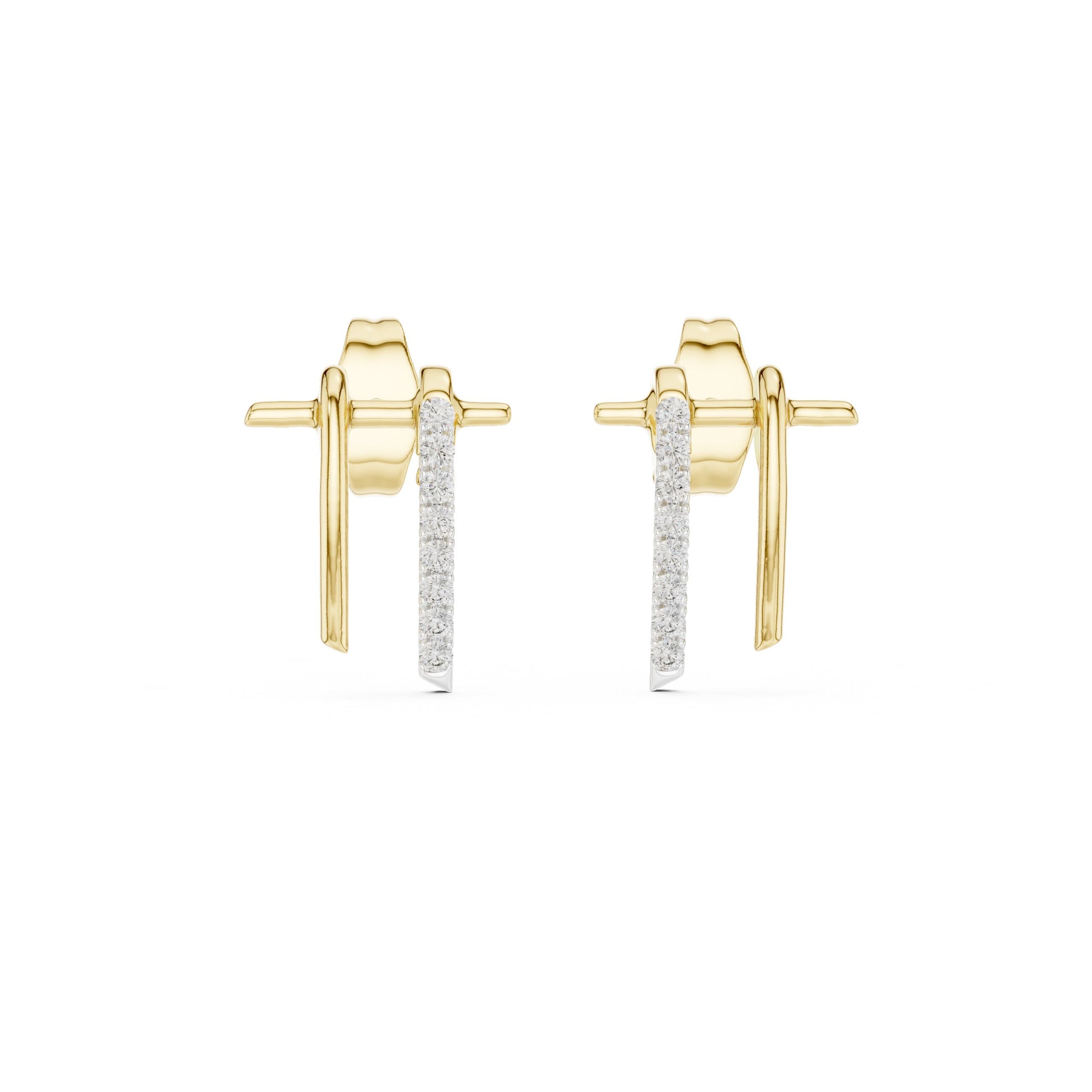 Round Stud Lab Grown Diamond Earrings