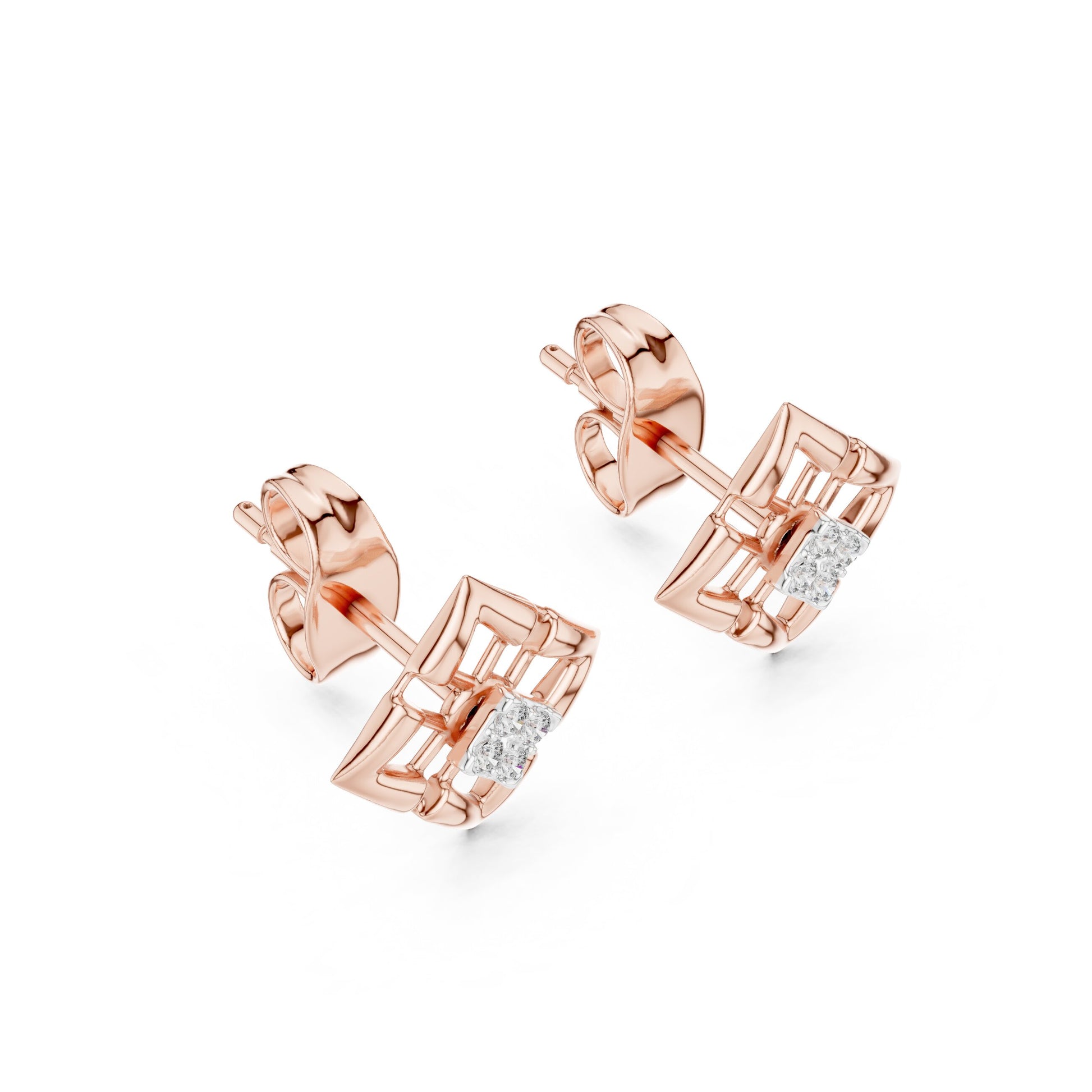 Round Stud Lab Grown Diamond Earrings