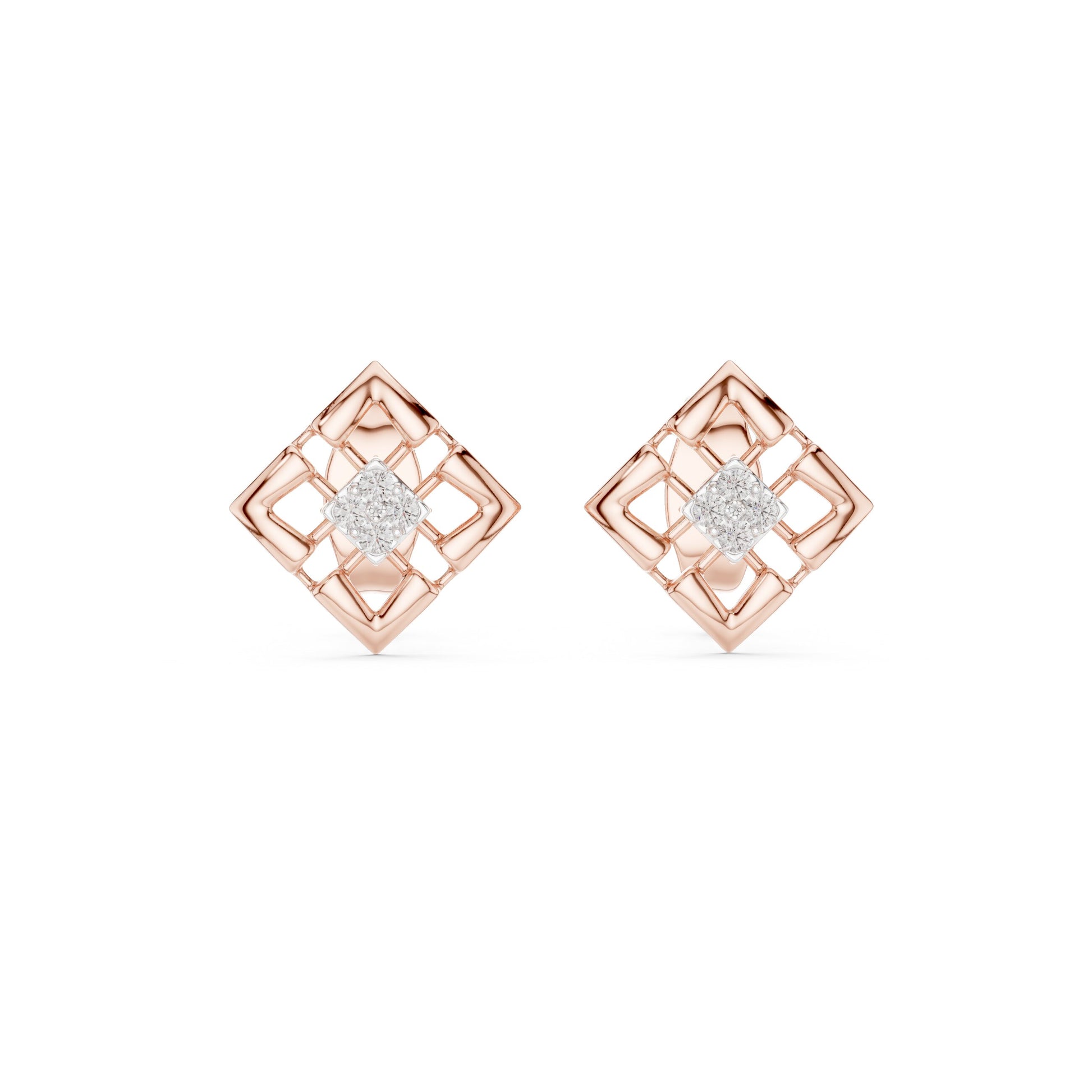 Round Stud Lab Grown Diamond Earrings