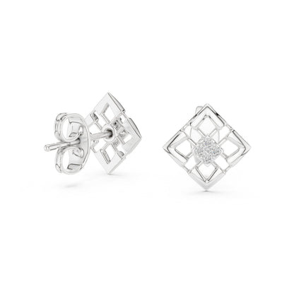 Round Stud Lab Grown Diamond Earrings