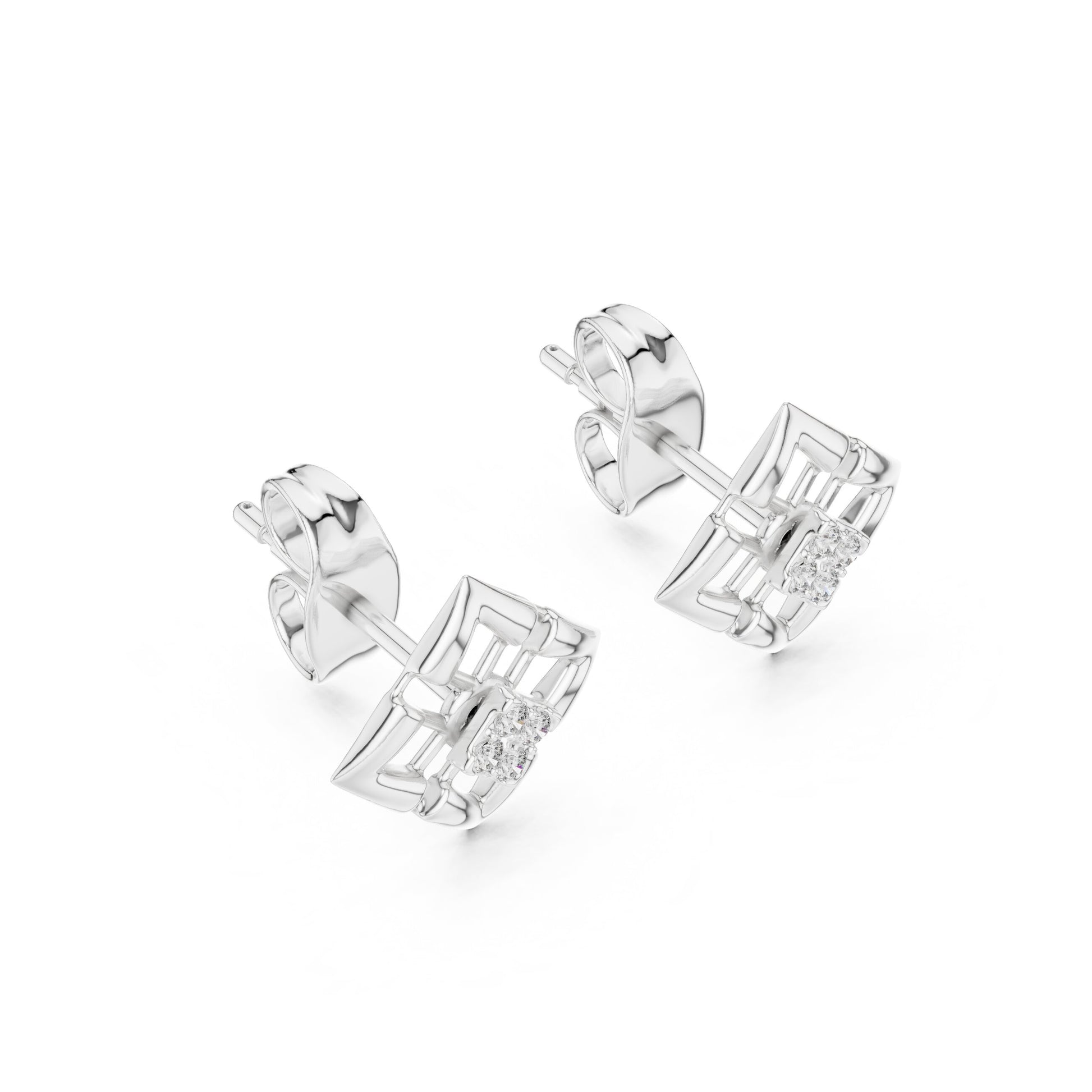 Round Stud Lab Grown Diamond Earrings