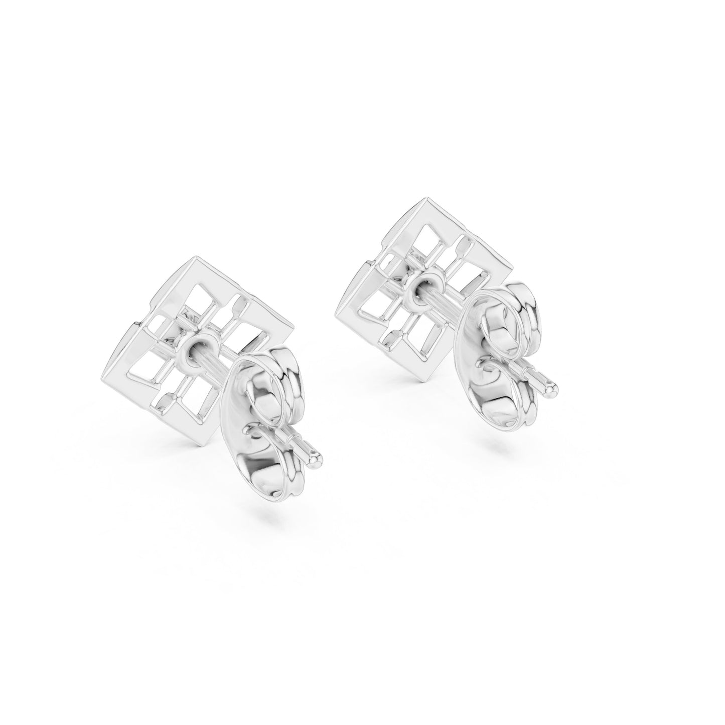 Round Stud Lab Grown Diamond Earrings