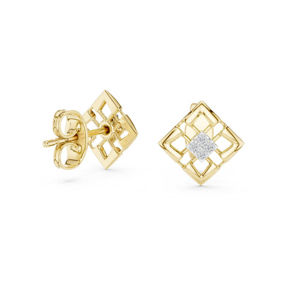 Round Stud Lab Grown Diamond Earrings