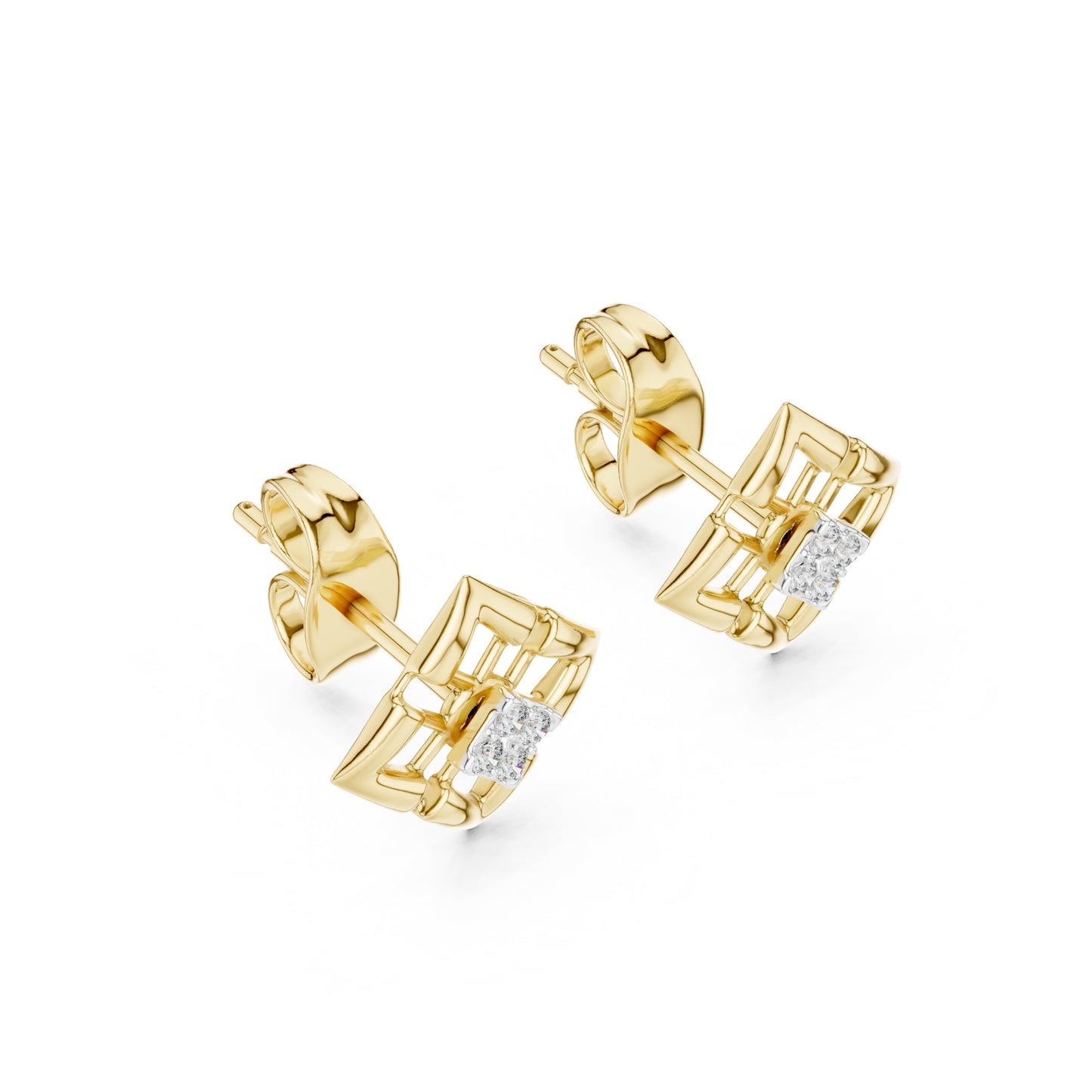 Round Stud Lab Grown Diamond Earrings