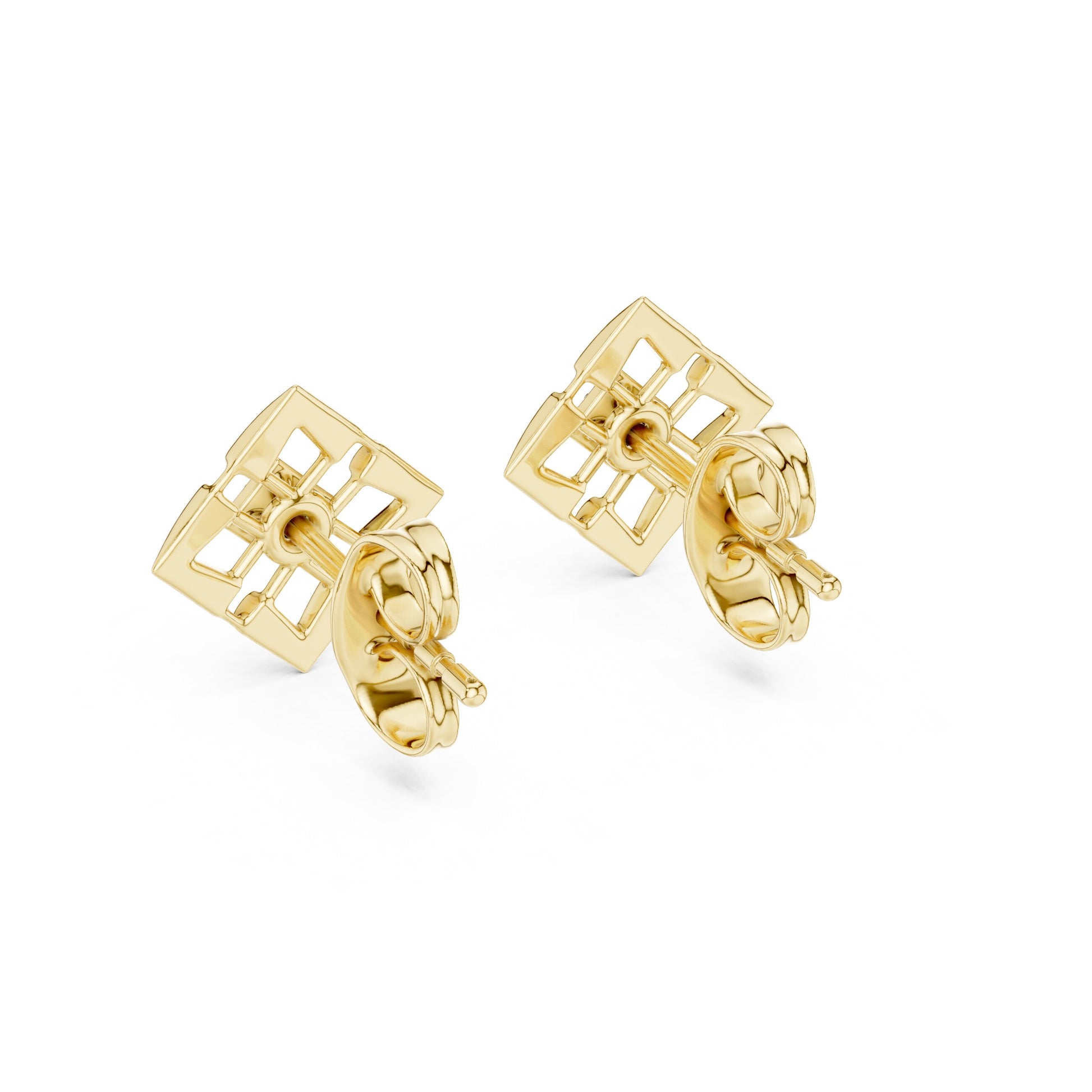 Round Stud Lab Grown Diamond Earrings
